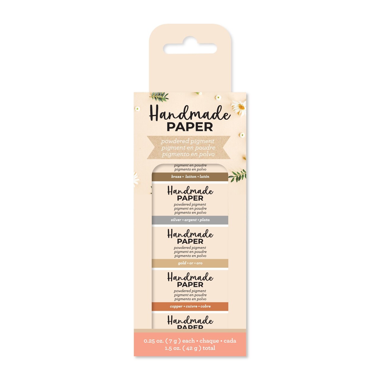 American Crafts Handmade Paper Powdered Pigment 0.25oz-Metallics